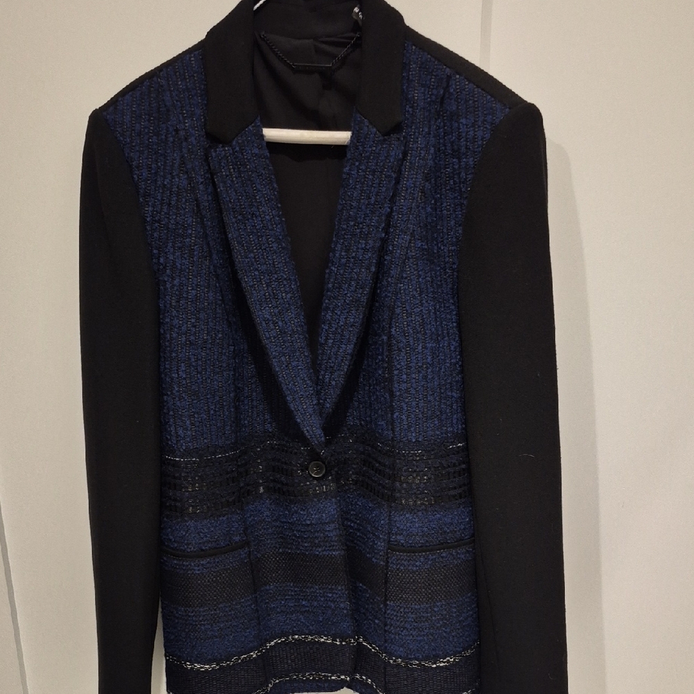 Elie Tahari Midnight Blue and Ebony Blazer